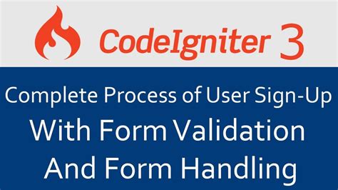 Codeigniter Tutorial In Hindi Complete User Sign Up With Form