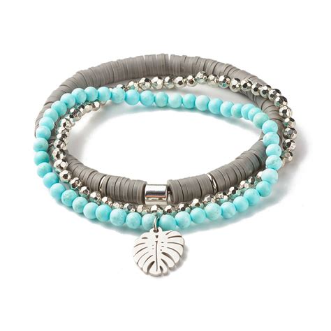 Armband Set Grijs Aqua Kralenwinkel Albertien