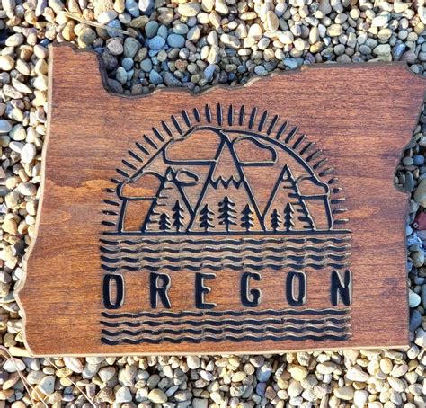 Scenic Oregon Rustic Sign Wall Art Plaque Farm Housewarming Etsy