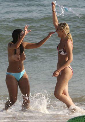 People On Beach Fun Bikini Vacation Undergarment Porn Pic