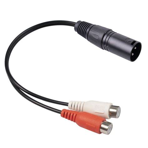 Xlr To Rca Y Splitter Cable 3 Pin Xlr Male To 2rca Female Amplifier Mixing Plug Av Cable Xlr To