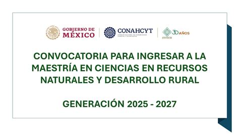 Convocatoria Para Ingresar A La Maestr A En Ciencias En Recursos