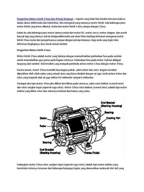 Pengertian Motor Listrik 3 Fasa Apa Pengertian Sejarah