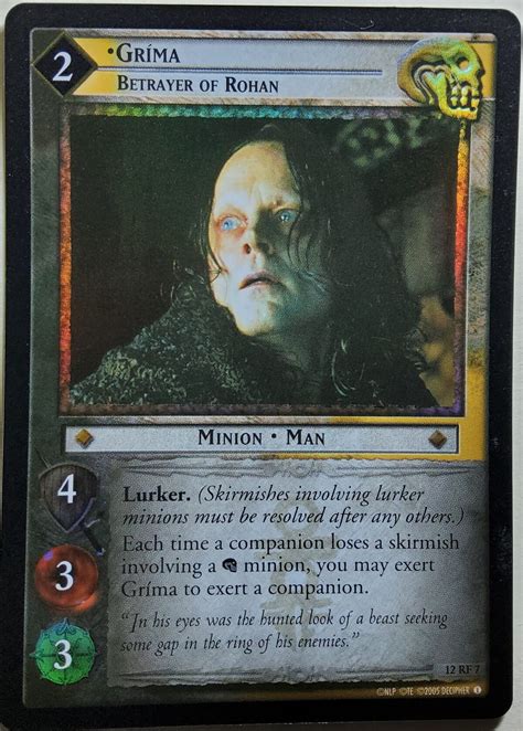 Grima Betrayer Of Rohan Rf Lotr Tcg Wiki