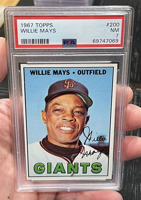 1967 Topps Willie Mays Psa 7 Nm 200 Original Vintage Giants Ebay