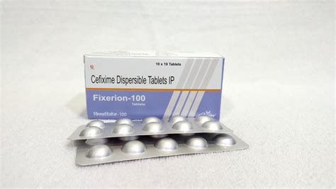 Fixerion 100 Tab Cefixime 100 Mg Dispersible Tablet At 75 90 Stripe