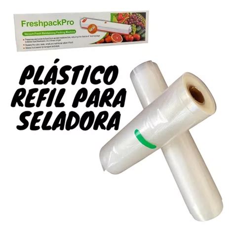 Rolo Bobina Plastico Para Seladora A Vacuo 28cm X 5m Parcelamento Sem