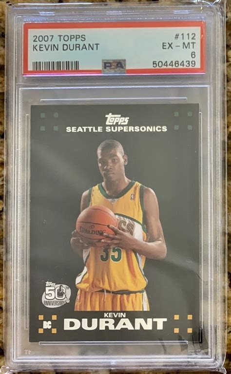 Topps Kevin Durant Rookie Psa Black Border Seattle