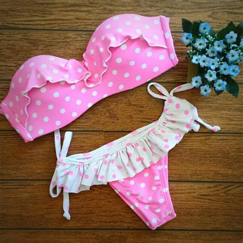 Cute Pink Bikini Swimsuit Vg5813mn On Luulla