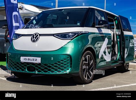 The New Electric Vw Id Buzz On The Camping Festival On Port Of Burgas