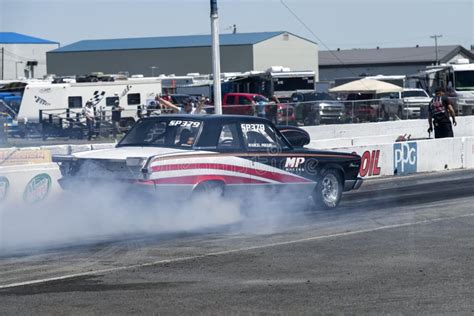 Vintage Drag Car Making A Smoke Show On The Track Editorial Photo