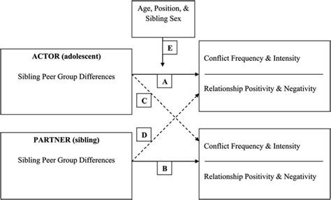 Actor Partner Interdependence Model Note Solid Lines A And B