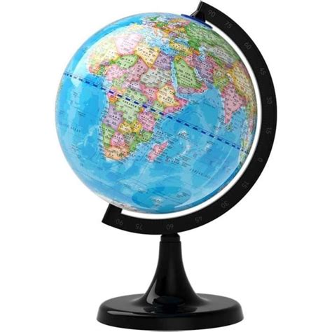 Globe Globe De Bureau Rotatif Pivotant Carte Du Monde Enseignement Hd