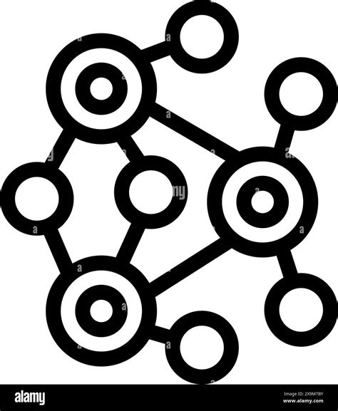 Abstract Interconnected Network Connectivity Icon With Nodes And