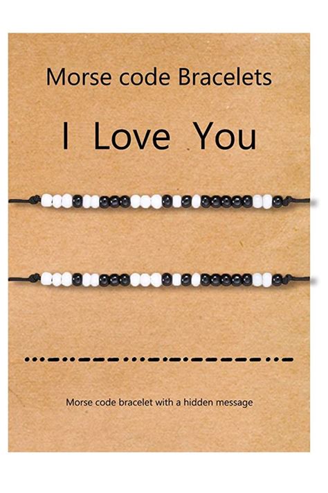 Desimtion Couples Bracelets I Love You Morse Code Bracelet Valentines