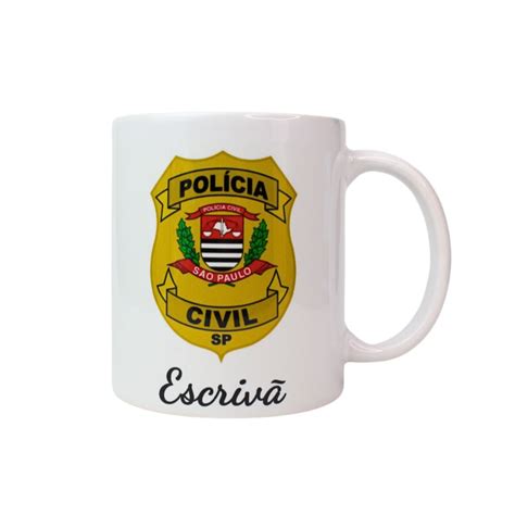 CANECA BRASÃO POLICIA CIVIL SP