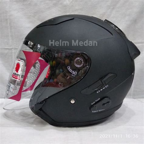 Jual Helm KYT Galaxy Flat R Original Polos Black Doff Shopee Indonesia