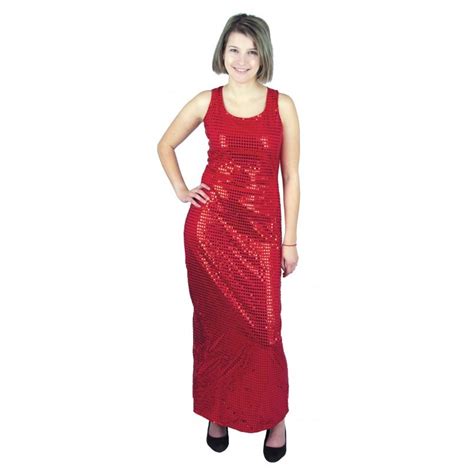 Costume Robe Glamour Sequins Rouge Au Fou Rire Paris