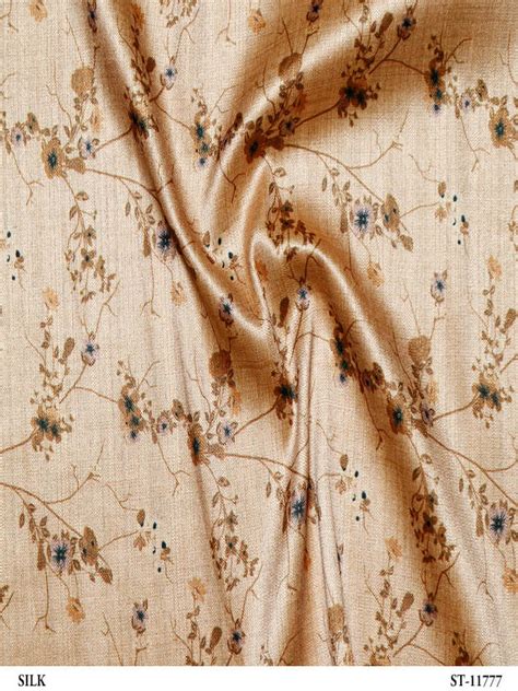 Dupion Silk Floral Beige Digital Print Source Fabrics