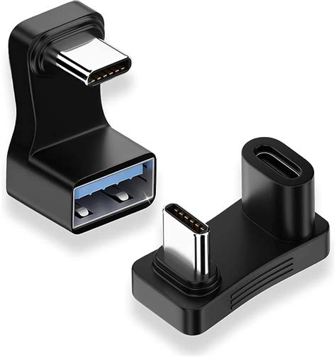 Amazon AreMe 180 Degree Angle USB C Adapter 2 Pack 180 U Shape