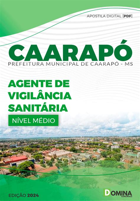 Apostila Pref Caarapó MS 2024 Agente Vigilância Sanitária