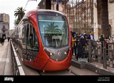 Morocco Casablanca Boulevard Mohammed V Casa Tram At Central Market