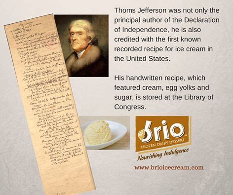 First Recorded Ice Cream Recipe In The U S Was Written By Thomas