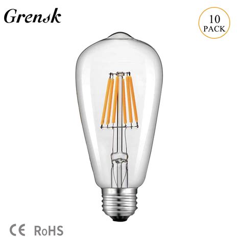 Grensk DC 12V 24V Light Bulb ST58 E27 Led Bulbs Daylight White 4500K