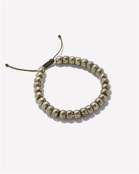 Cade Oxidized Sterling Silver Beaded Bracelet In Pyrite Kendra Scott