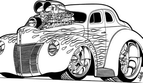 Free Hot Rod Car Coloring Pages