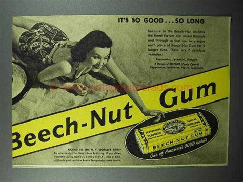 1940 Beech Nut Gum Ad It S So Good So Long Ax0420