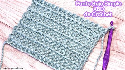 Cómo Tejer el Punto Bajo Simple XBD de Crochet Ganchillo Paso a Paso