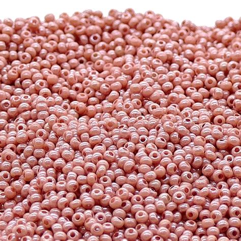 Preciosa Seed Beads Opaque Pink Luster G Beads And Beading