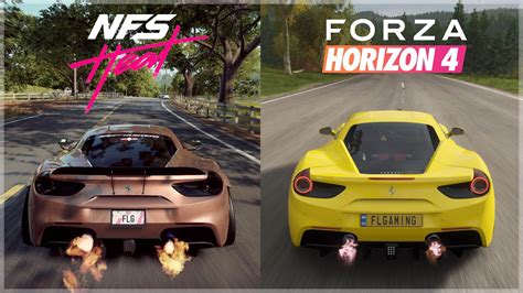 Nfs Heat Vs Forza Horizon Ferrari Gtb Sound Gameplay