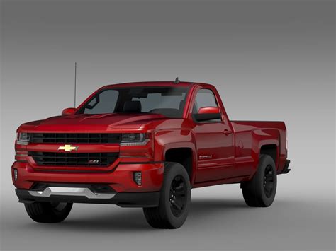 Chevrolet Silverado Lt Z71 Regular Cab Gmtk2 Long Box 2016 3d Model