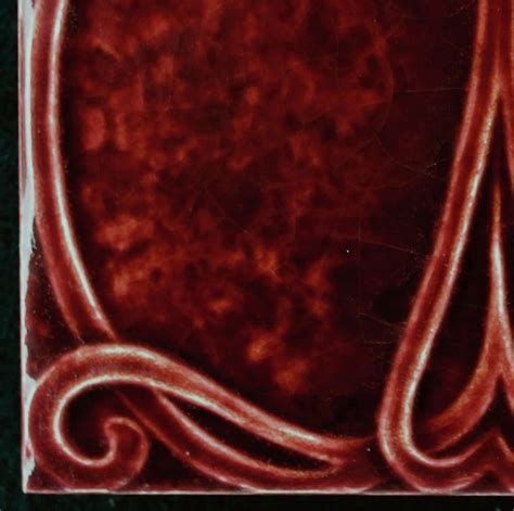 V B Mettlach Nouveau Tile Jugendstil Fliese C1900 Red Etsy