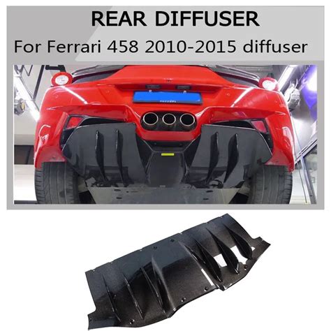 Carbon Fiber Rear Diffuser Surround Fit For Ferrari 458 Italia Spider