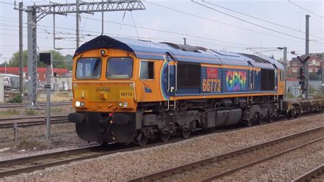 GBRf 66773 Pride Of GB Railfreight Passes Peterborough On 4L02 Hams