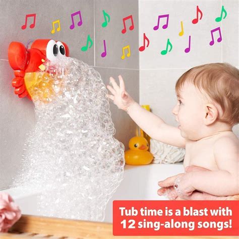 Electric Crab Bubble Machine Bathtub Bubble Maker Light Music Baby Bath