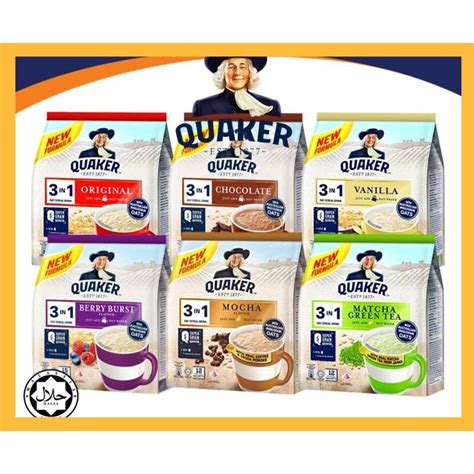 Quaker Oat 3in1 Drink Instant Oatmeal Oats Cereal Drink Quick Original