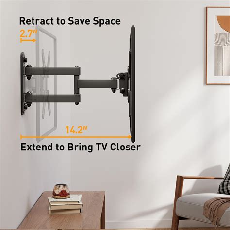 Snapklik Perlegear Full Motion Tv Wall Mount For Inch Flat