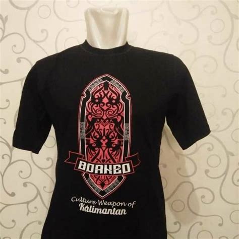 Jual Baju Kaos Motif Tameng Khas Kalimantan Kaos Langkar Shopee Indonesia