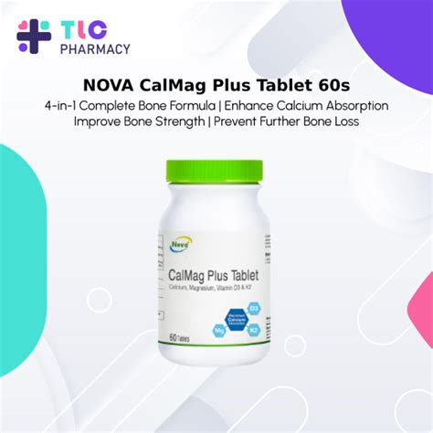 Nova Calmag Plus Tablet Calcium Magnesium Vitamin K Vitamin