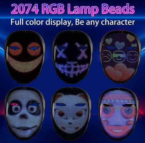 Top Light Up Led Halloween Masks Nerd Techy