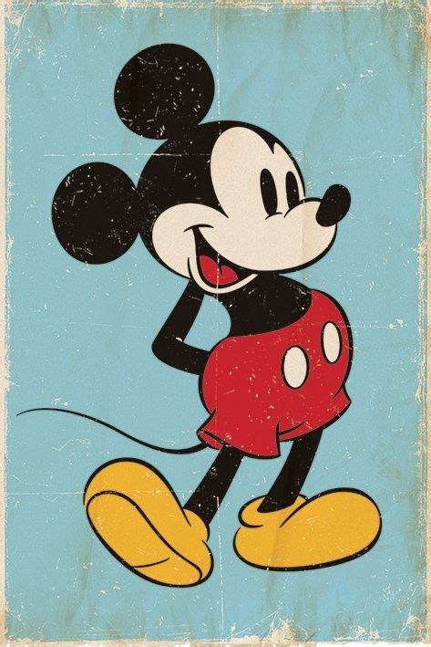 Mickey Mouse Retro Poster 61x91 5cm Poster Disney Lover Disney