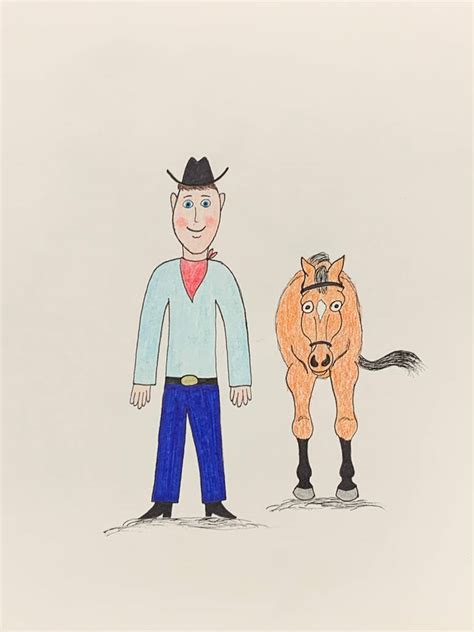 A Cowboy and His Horse Cartoon by jonstallion on DeviantArt