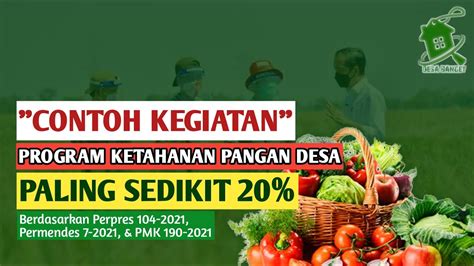 Contoh Program Kegiatan Ketahanan Pangan Melalui Dana Desa