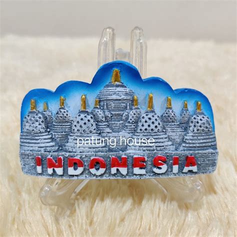 Jual Fridge Magnet Tempelan Kulkas Souvenir Negara Indonesia Candi