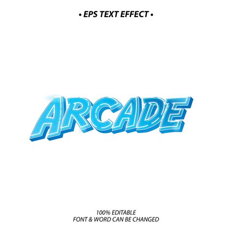 Arcade Text Effect Vector Hd Png Images Arcade Eps Text Effect Effect