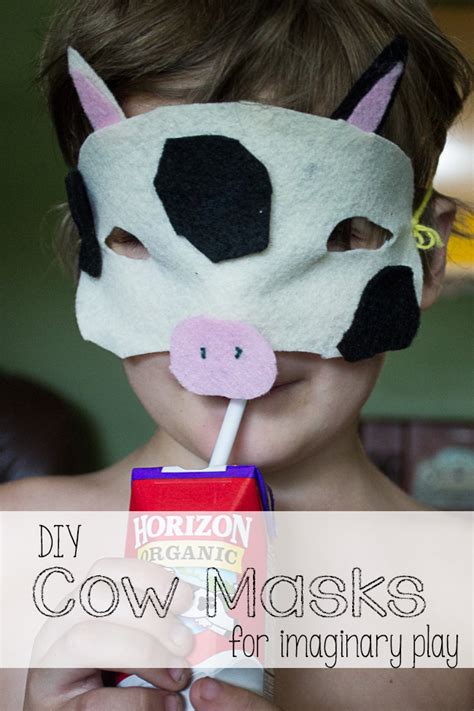 DIY No-Sew Cow Mask Craft